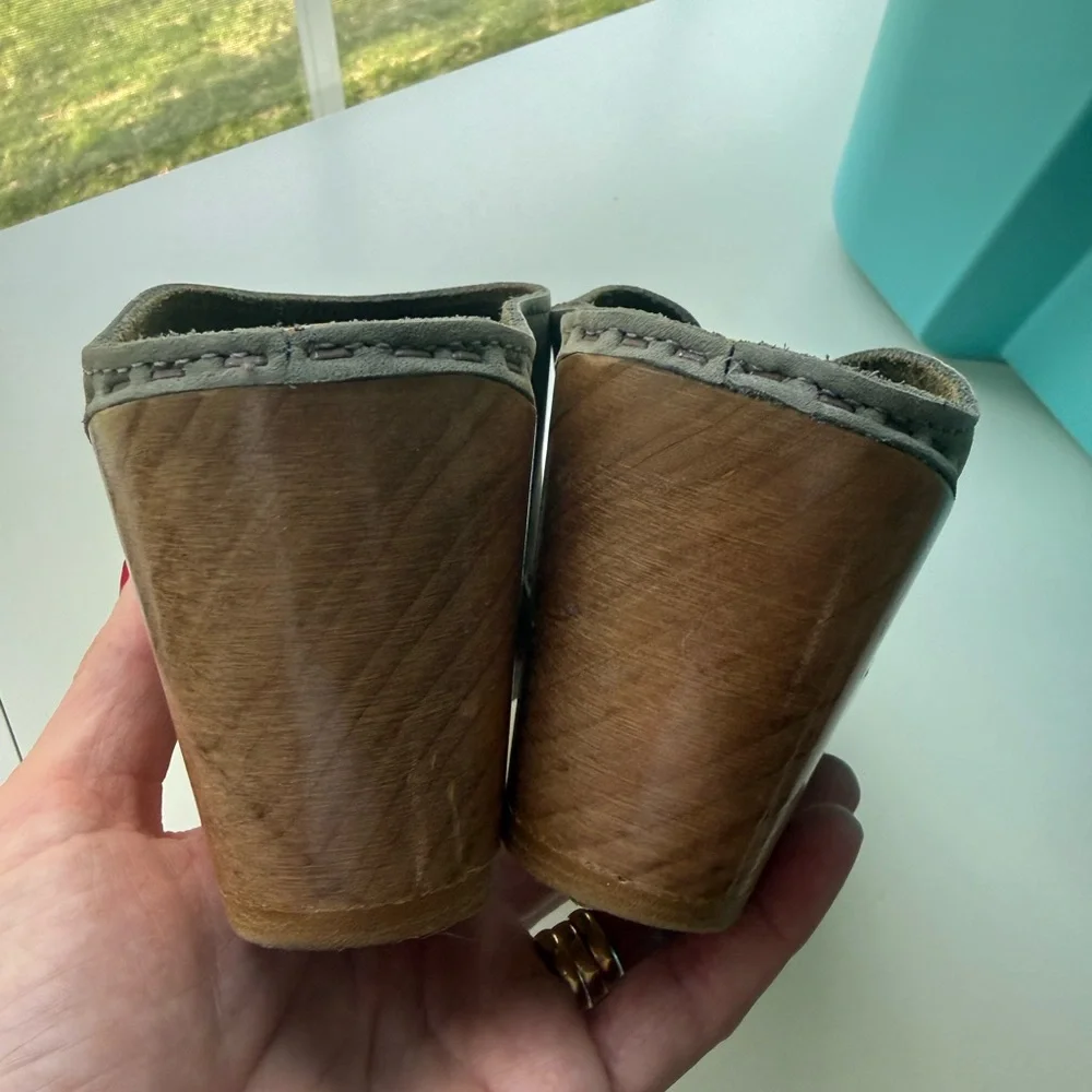 No. 6 Gray Suede Mules - Picture 5 of 5